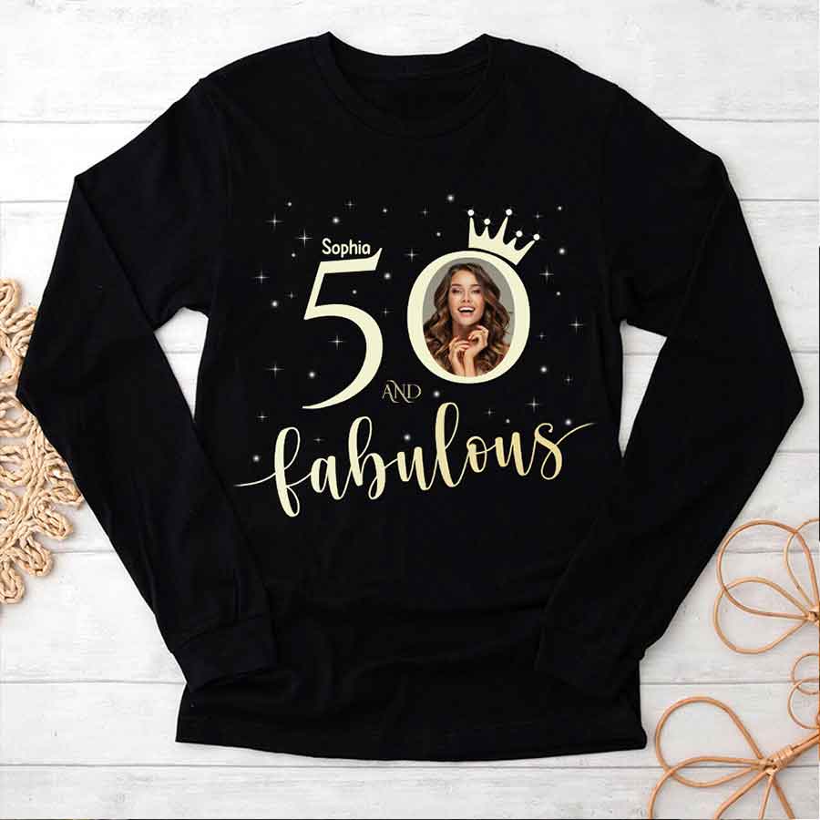 50th Birthday Shirts, Custom Birthday Shirts, Turning 50 Shirt, Gifts For Women Turning 50, 50 And Fabulous Shirt, 50th Birthday Shirts For Her - YPT-HCT