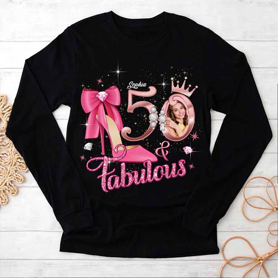 50th Birthday Shirts, Custom Birthday Shirts, Turning 50 Shirt, Gifts For Women Turning 50, 50 And Fabulous Shirt, 50th Birthday Shirts For Her-YPT-HCT
