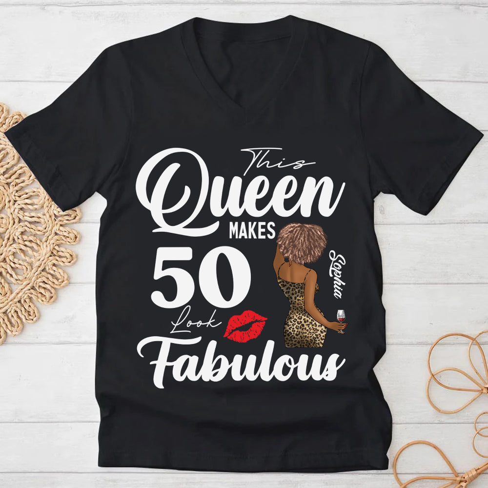 Personalized 50th Birthday Unique T Shirt For Woman, Custom Birthday Shirt, Her Gifts For 50 Years Old , Turning 50 Birthday Cotton Shirt-YPT-HCT