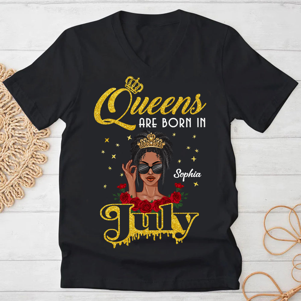 July Birthday Shirt, Custom Birthday Shirt, Queens Born In July, July Birthday Shirts For Woman, July Birthday Gifts -YPT-ALK