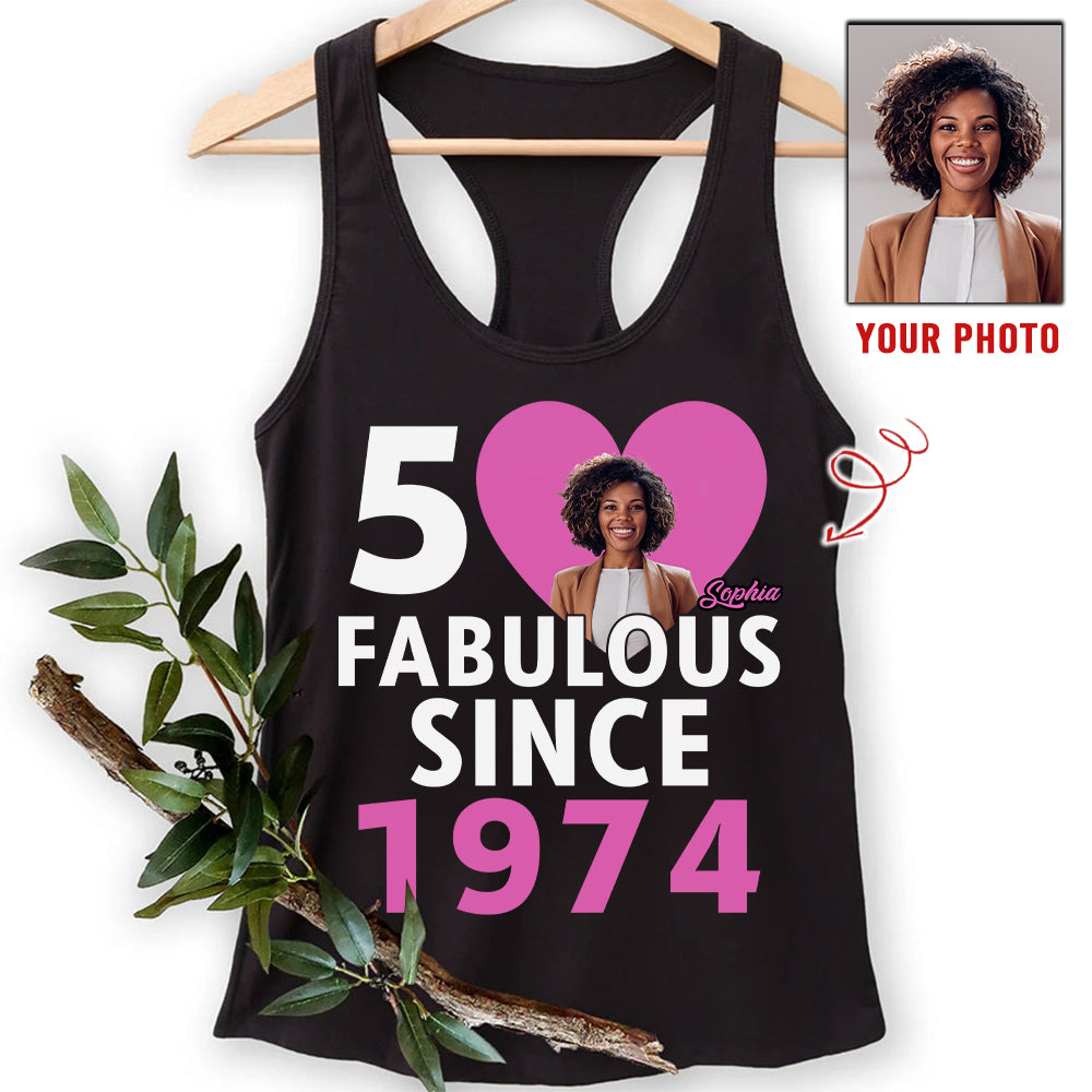 Chapter 50, Fabulous Since 1974 50th Birthday Unique T Shirt For Woman, Her Gifts For 50 Years Old , Turning 50 Birthday Cotton Shirt - HCT