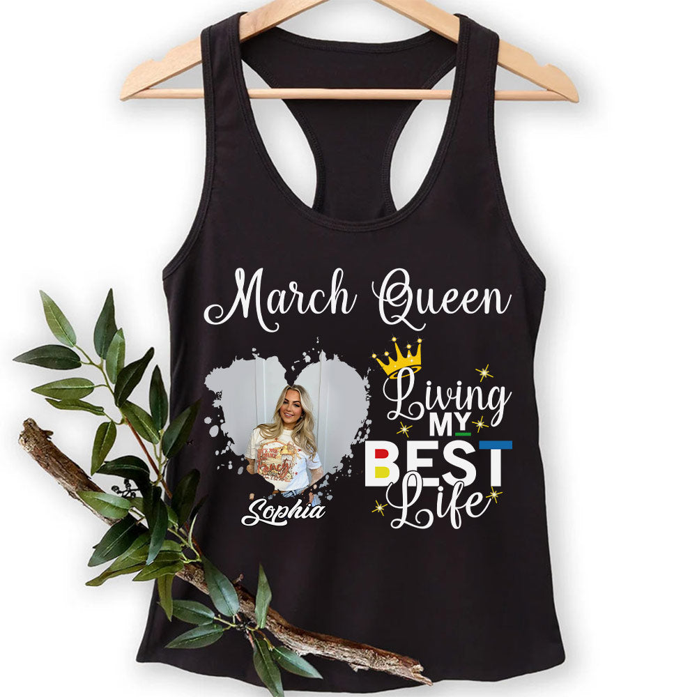 March Birthday Shirt, Custom Birthday Shirt, Queens Born In March, March Birthday Shirts For Woman, March Birthday Gifts, March Is My Birthday Month, Yep The Whole Month-YPT-HCT