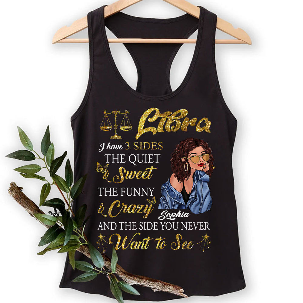 Personalized Libra Zodiac t shirt, Libra Birthday shirt, Libra t shirts for ladies, Libra queen t shirt, Libra Queen Birthday shirt-YPT-HCT