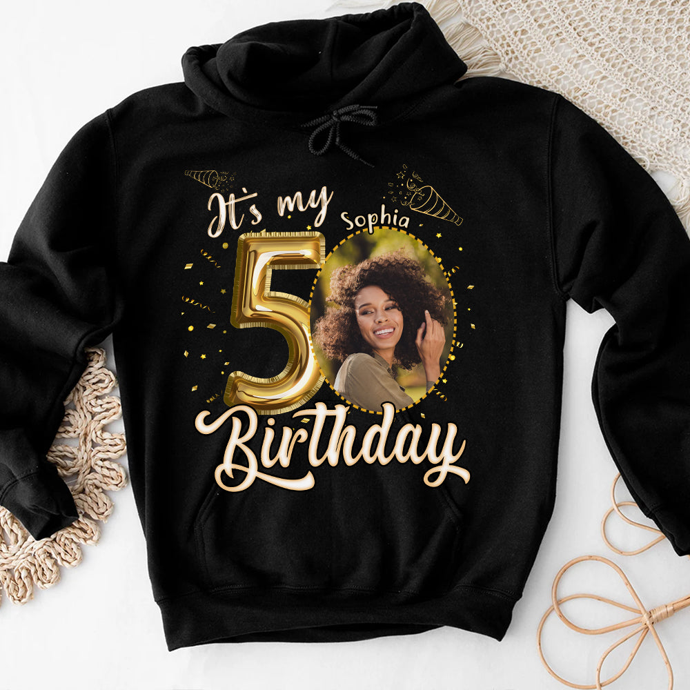 Custom Face Photo 50&#39;s Birthday Shirt, 50th Birthday Unique T Shirt For Woman, Custom Birthday Shirt, Her Gifts For 50 Years Old , Turning 50 Birthday Cotton Shirt-YPT-HCT