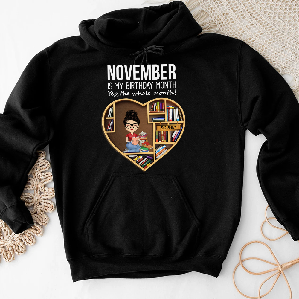 November Birthday Shirt, Custom Birthday Shirt, Queens Are Born In November, Who loves Book