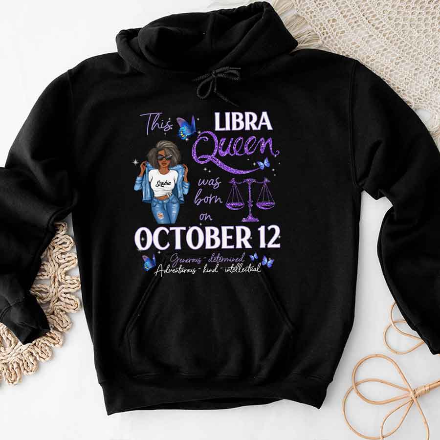 Custom Birthday Shirt, Libra Zodiac T Shirt, Libra Birthday Shirt, Libra T Shirts For Ladies, Libra Queen T Shirt, Libra Queen Birthday Shirt-YPT-HCT