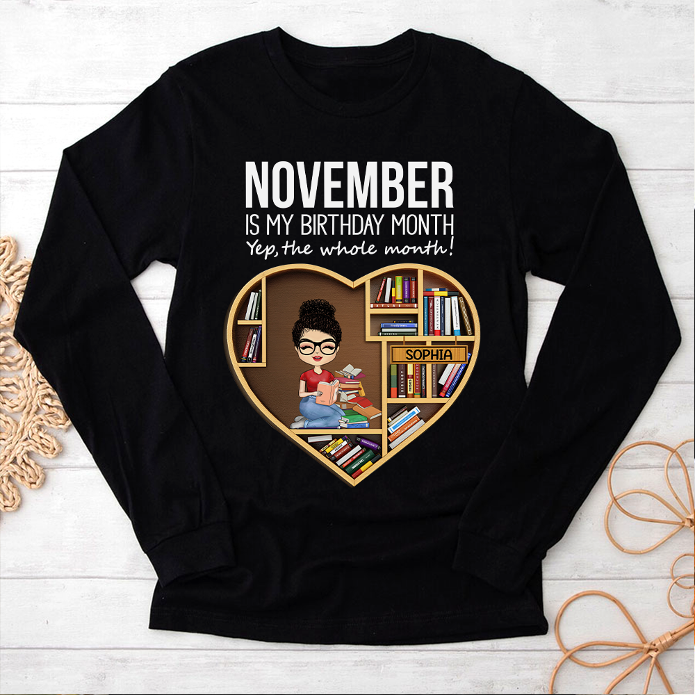 November Birthday Shirt, Custom Birthday Shirt, Queens Are Born In November, Who loves Book