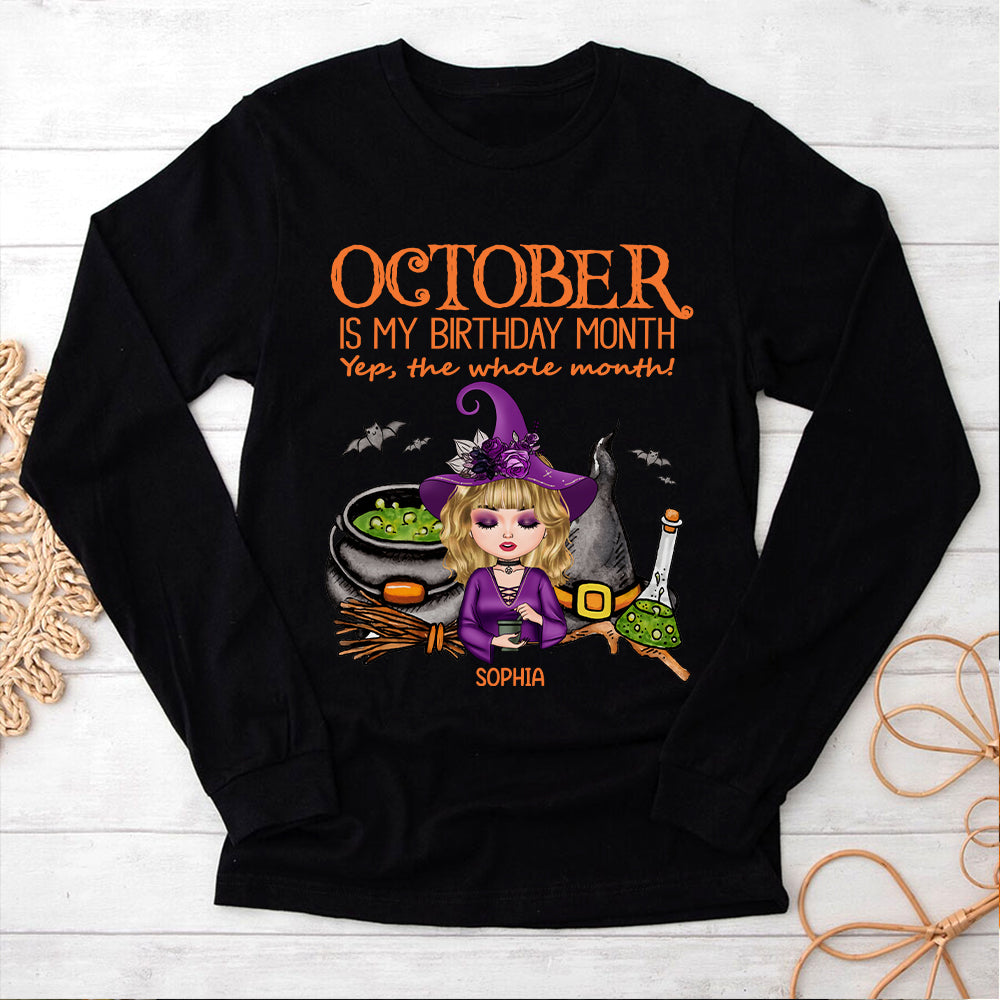 Personalized October Birthday Shirt, Custom Birthday Shirt, Queens was Born In October, October Birthday Shirts For Woman, October Birthday Gifts-YPT-HCT