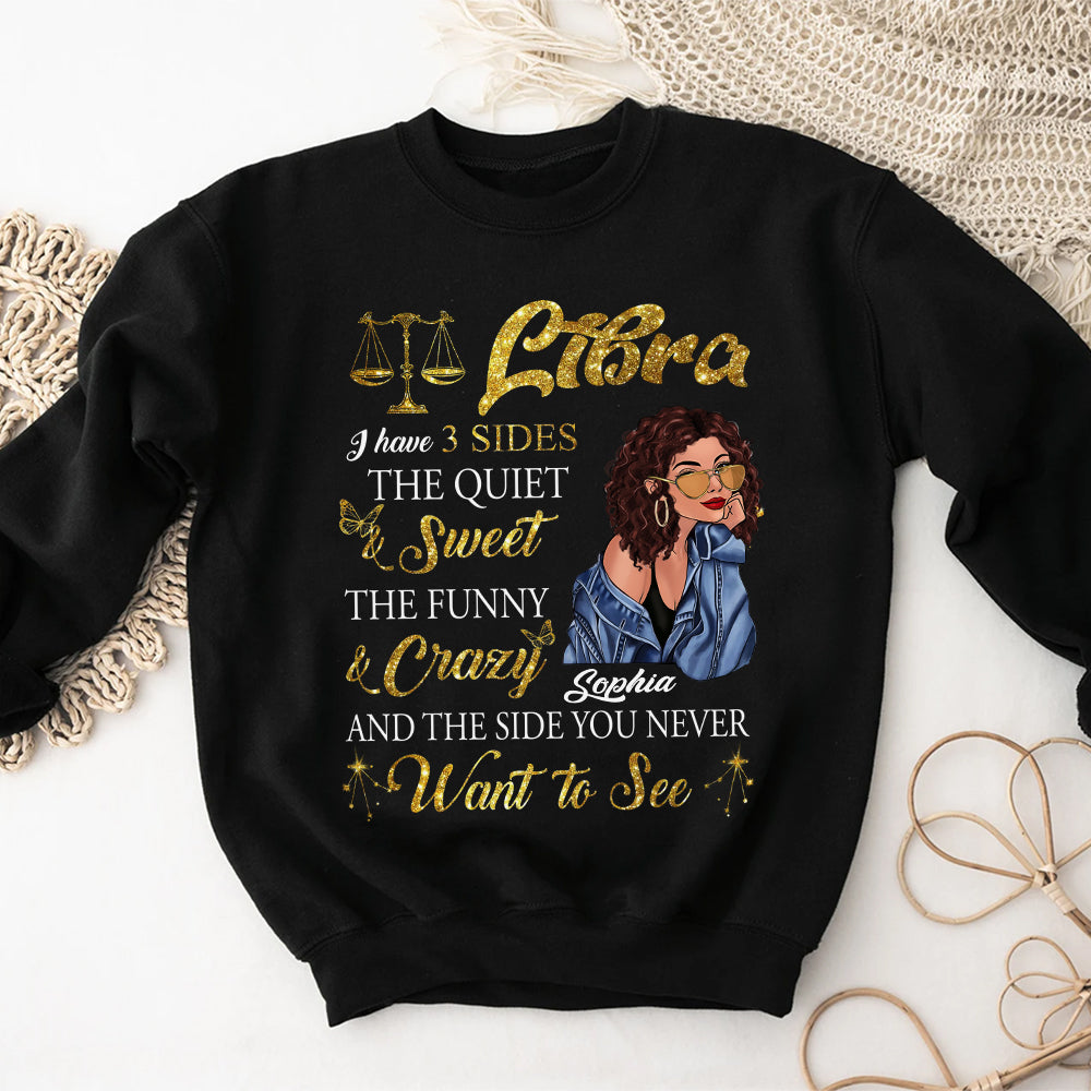 Personalized Libra Zodiac t shirt, Libra Birthday shirt, Libra t shirts for ladies, Libra queen t shirt, Libra Queen Birthday shirt-YPT-HCT