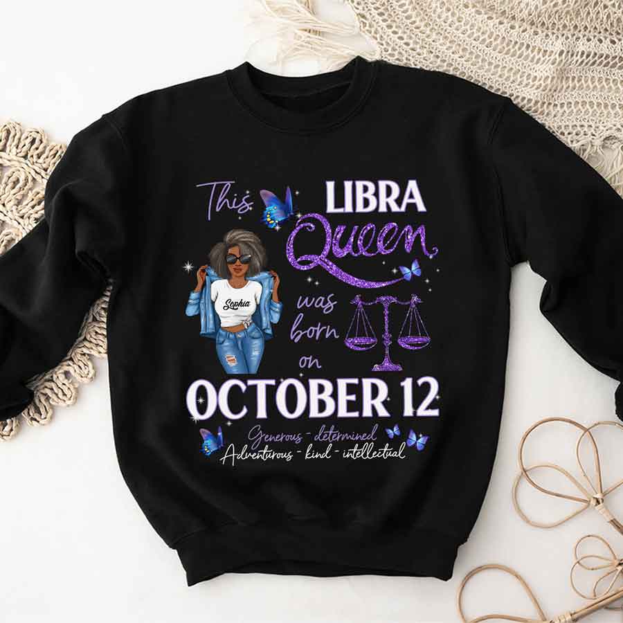 Custom Birthday Shirt, Libra Zodiac T Shirt, Libra Birthday Shirt, Libra T Shirts For Ladies, Libra Queen T Shirt, Libra Queen Birthday Shirt-YPT-HCT