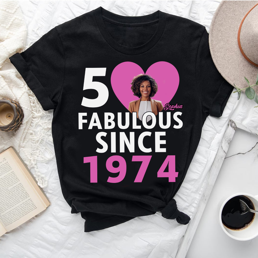 Chapter 50, Fabulous Since 1974 50th Birthday Unique T Shirt For Woman, Her Gifts For 50 Years Old , Turning 50 Birthday Cotton Shirt - HCT