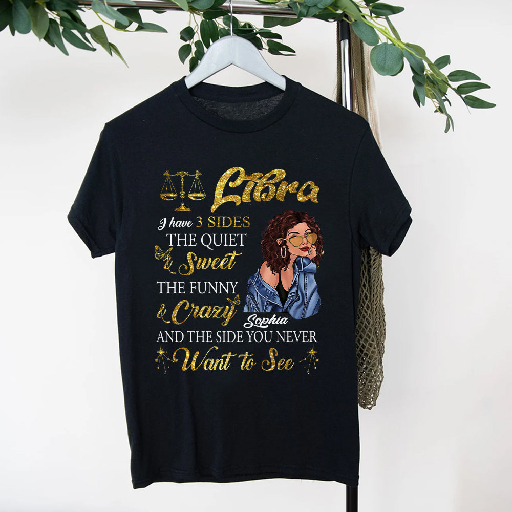 Personalized Libra Zodiac t shirt, Libra Birthday shirt, Libra t shirts for ladies, Libra queen t shirt, Libra Queen Birthday shirt-YPT-HCT