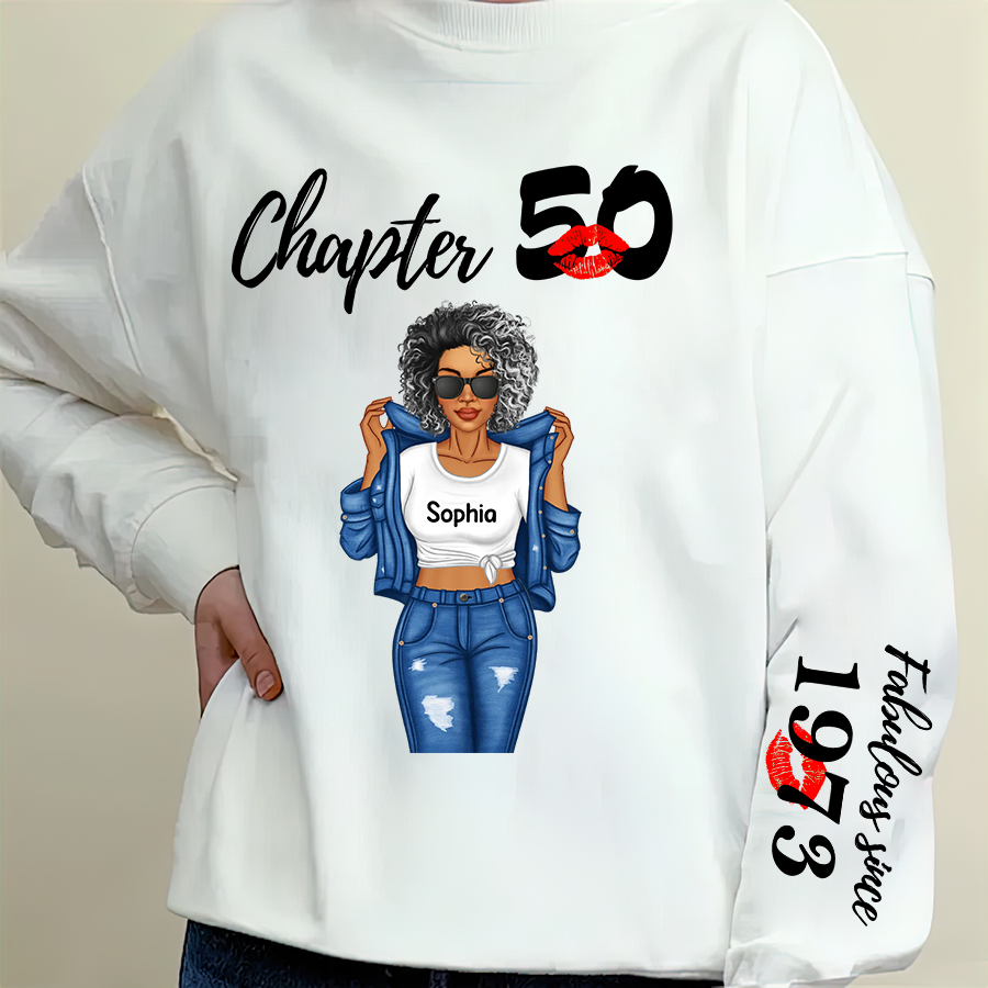 Personalised 50th Birthday Gifts, 50 And Fabulous Sweatshirt, 50th Birthday Shirt Ideas, Gift Ideas 50th Birthday Woman