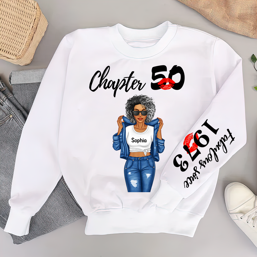 Personalised 50th Birthday Gifts, 50 And Fabulous Sweatshirt, 50th Birthday Shirt Ideas, Gift Ideas 50th Birthday Woman