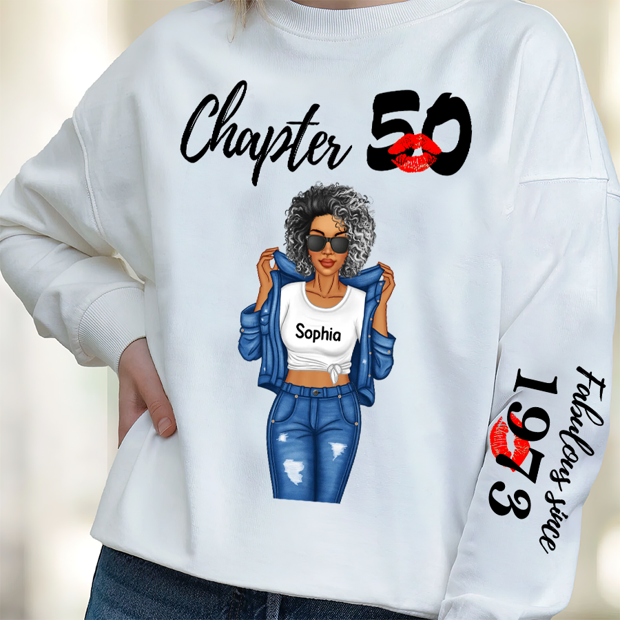 Personalised 50th Birthday Gifts, 50 And Fabulous Sweatshirt, 50th Birthday Shirt Ideas, Gift Ideas 50th Birthday Woman