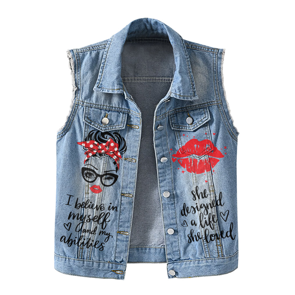 Premium Log Denim Vest - November Birthday Gifts, Custom Birthday Gift, Queens Are Born In November