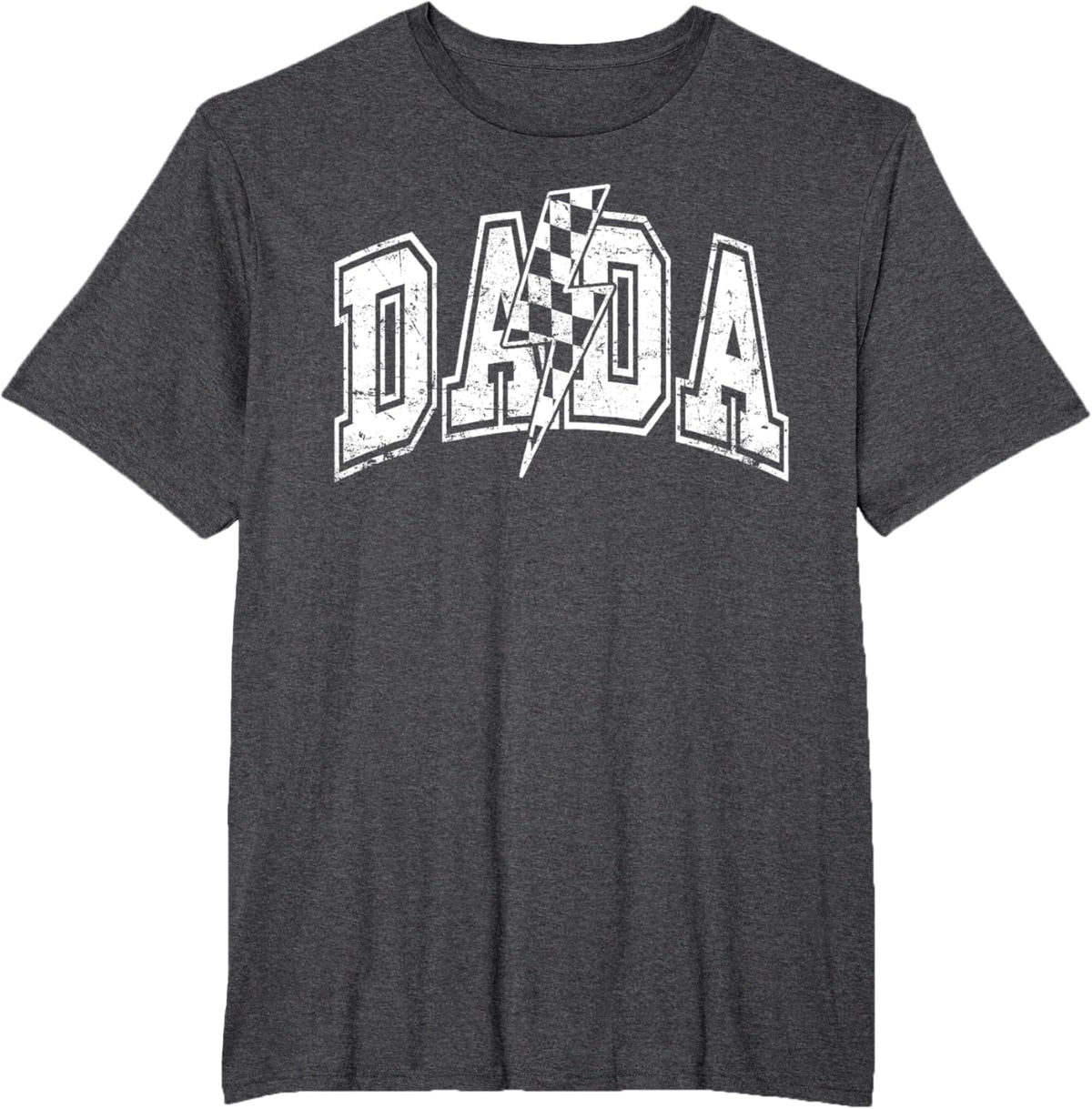 Dada Lightning Bolt Checkered Varsity Dad Men Father&#39;s Day