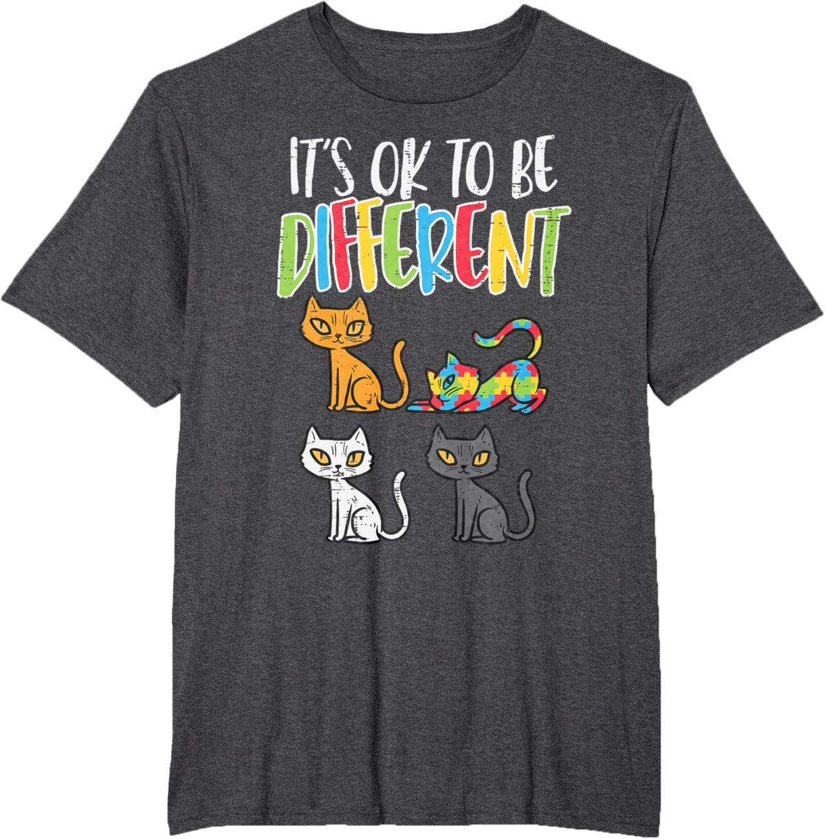 Its Ok To Be Different Cat Puzzle Cute Autism Awareness Kids