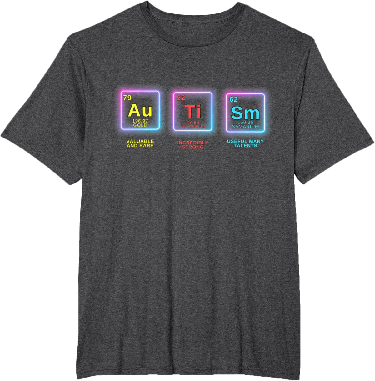 Autism Awareness Kids Women Men Elements Periodic Table ASD