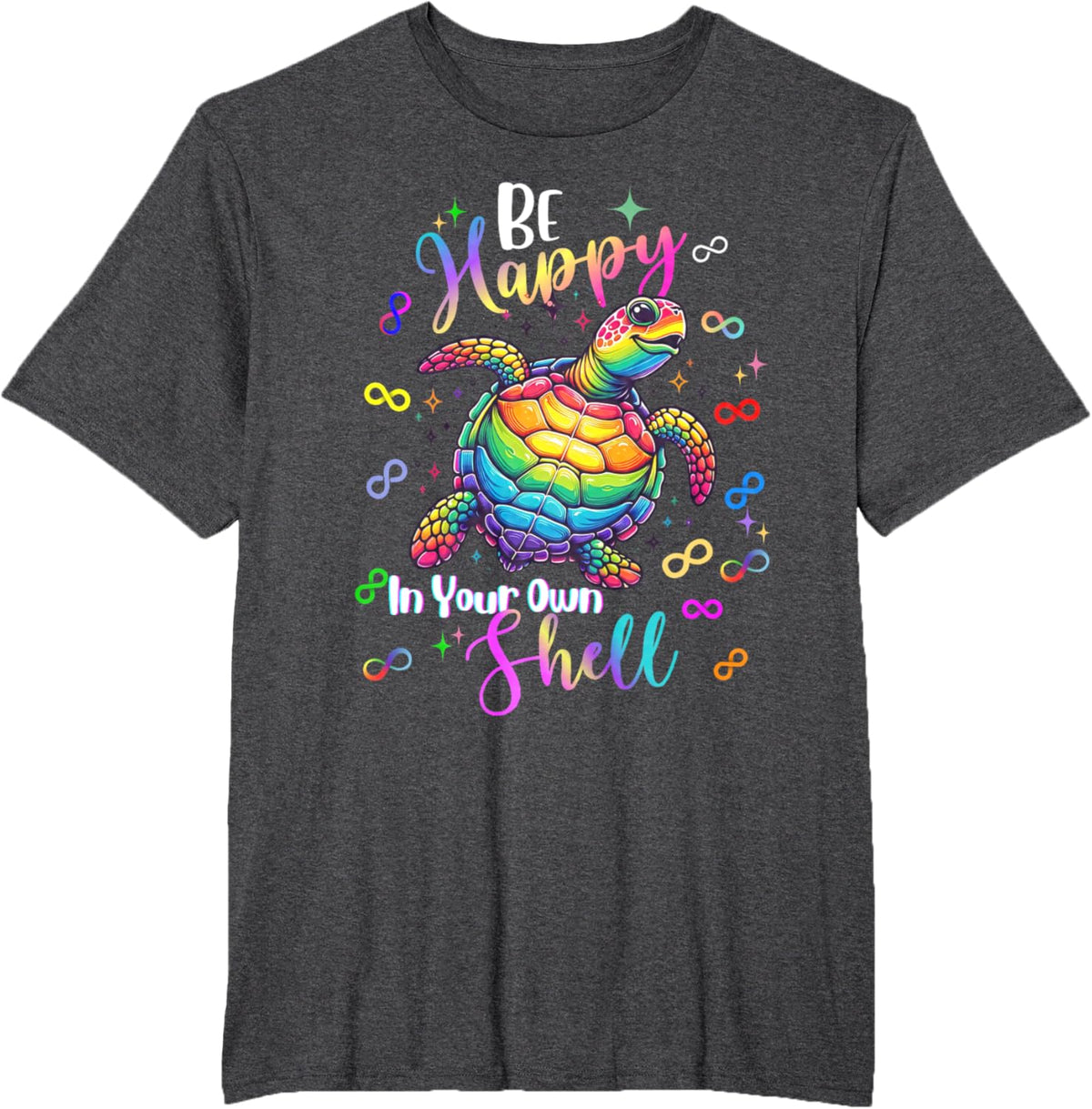 Rainbow Turtle Be Happy In Your Own Shell Autism Awareness