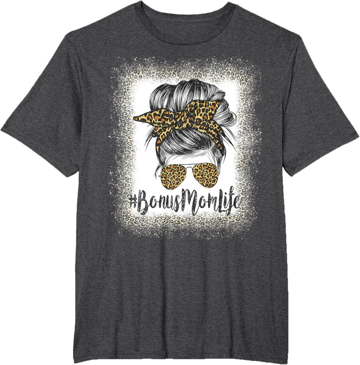 Bonus Mom Life Hair Bandana Glasses Leopard Mother&#39;s Day T