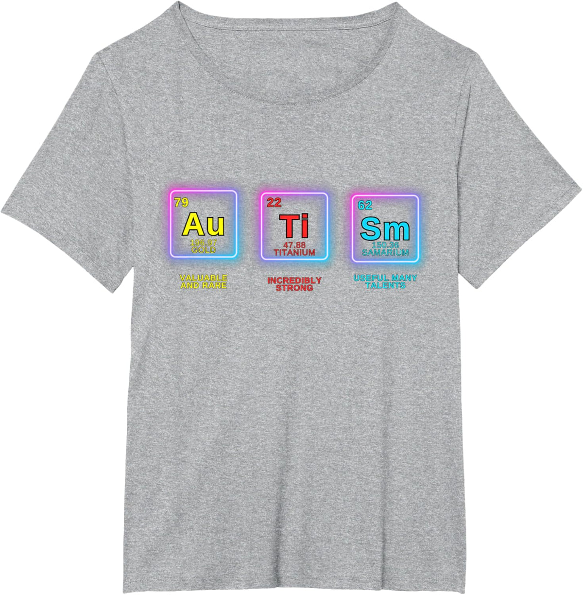 Autism Awareness Kids Women Men Elements Periodic Table ASD