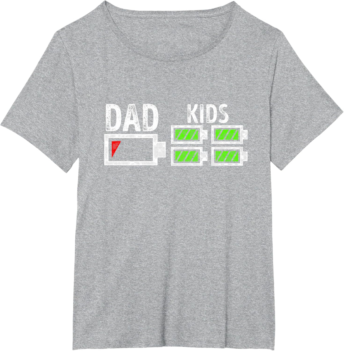 Dad of Four Low Battery Funny Father of 4 Kids Dad