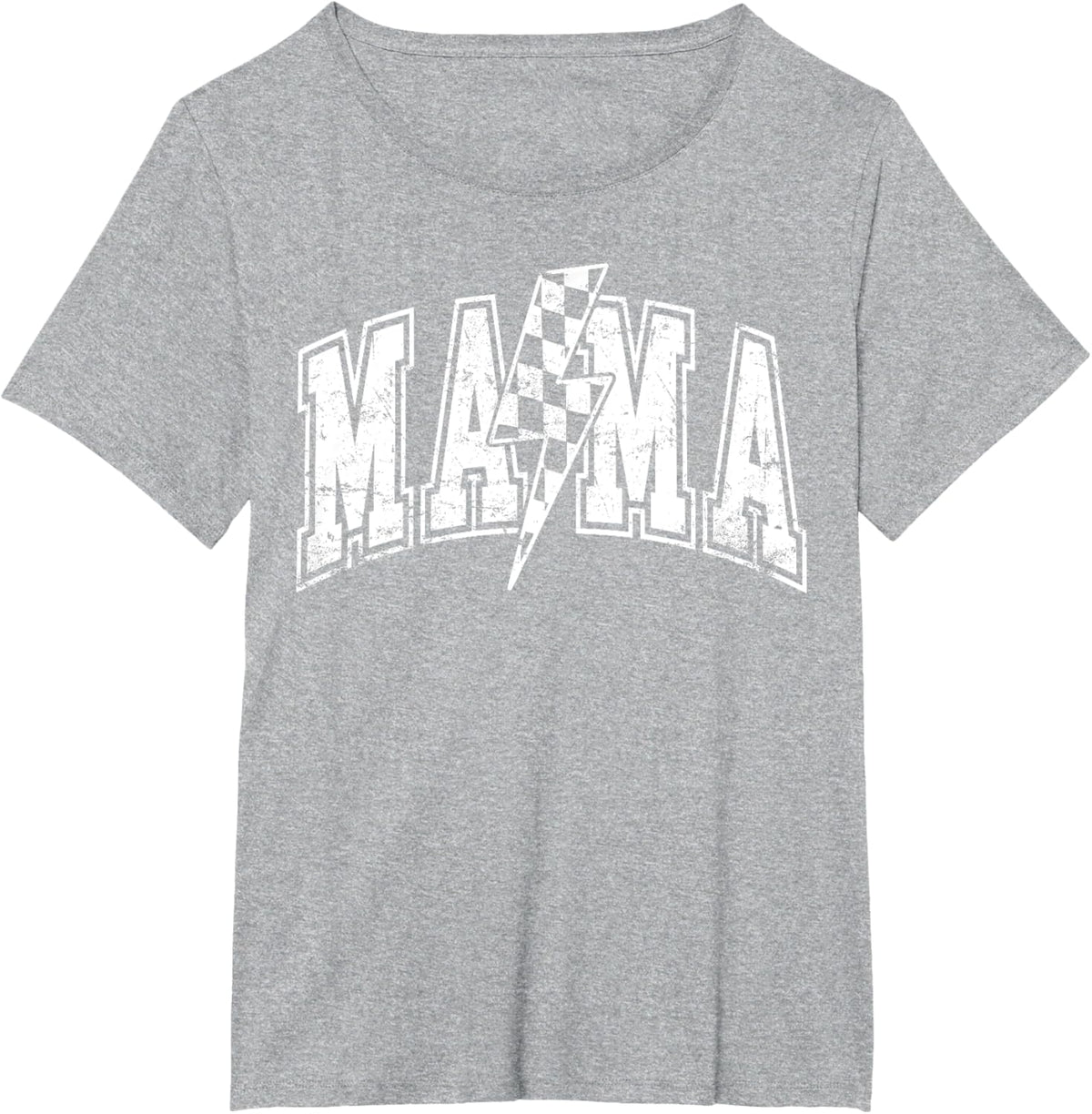 Mama Lightning Bolt Checkered Varsity Mom Women Mother&#39;s Day Mother Shirt