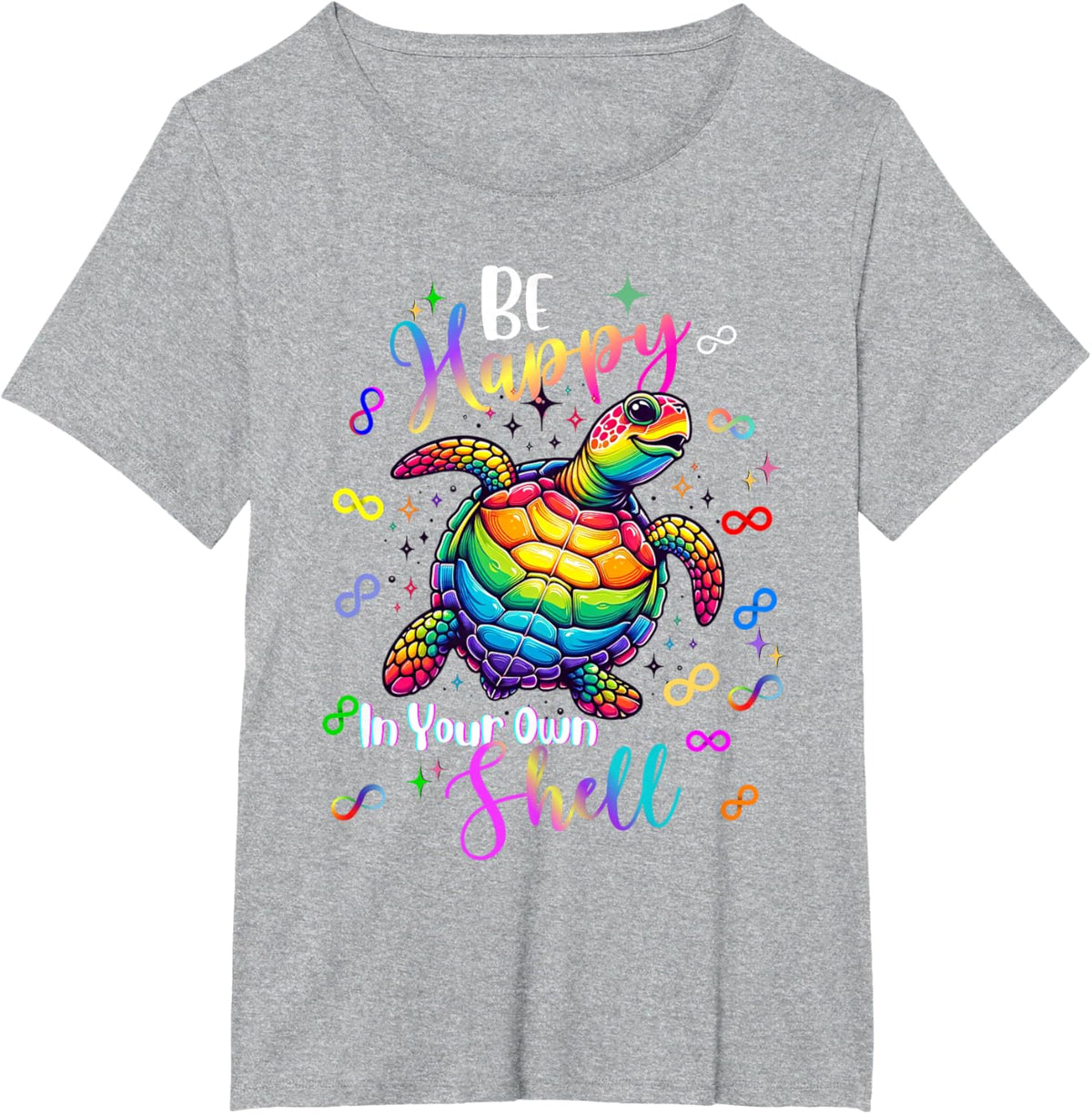 Rainbow Turtle Be Happy In Your Own Shell Autism Awareness