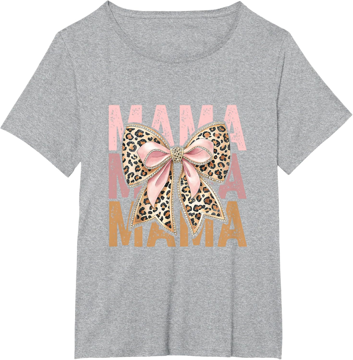 Retro Leopard Mama,Cute Mom Retro Coquette Bow Mother&#39;s Day