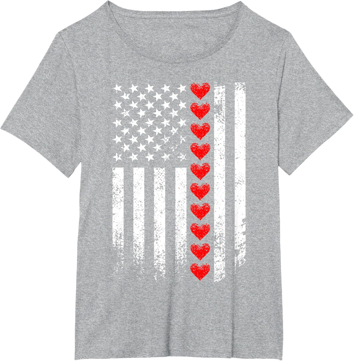 Vintage Valentines Day American Flag Hearts Mens Boys Kids