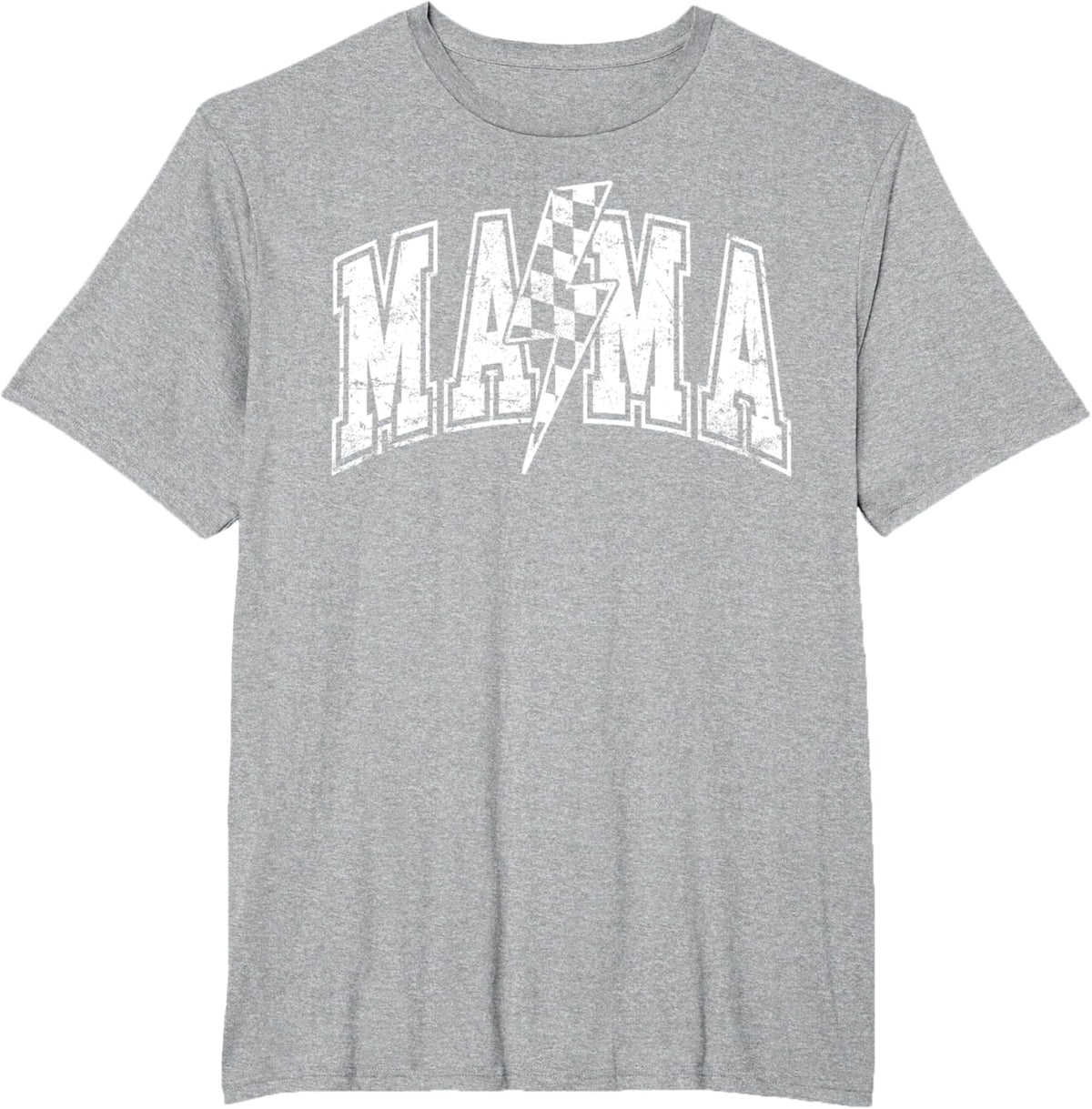 Mama Lightning Bolt Checkered Varsity Mom Women Mother&#39;s Day Mother Shirt