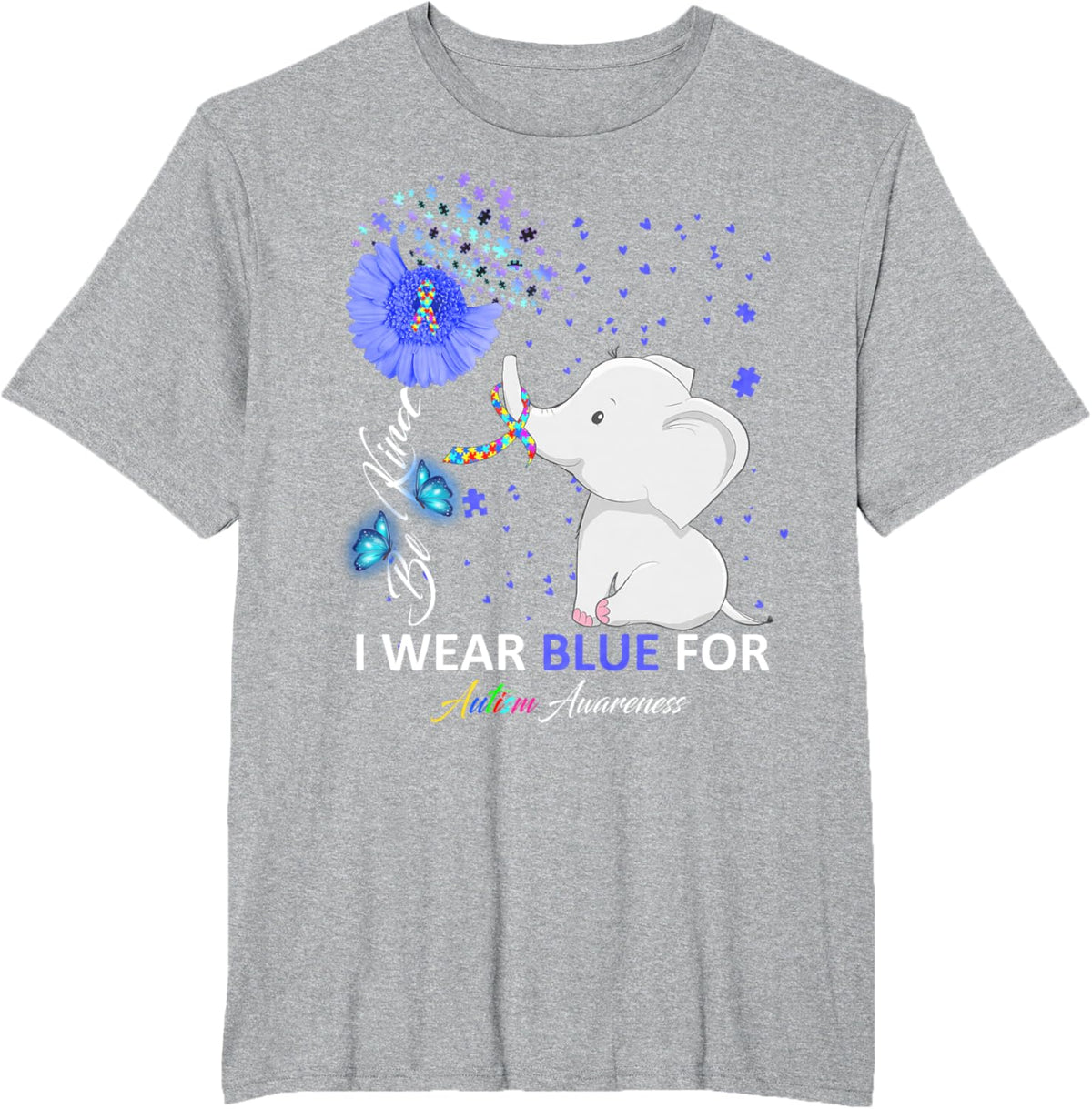 I Wear Blue Autism Awareness - Elephant Autism Awareness