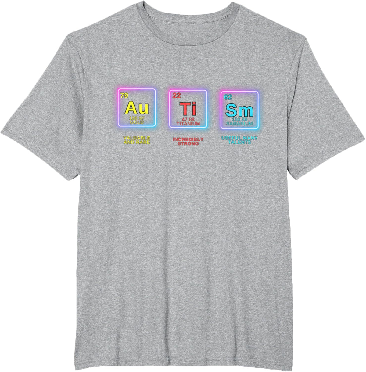 Autism Awareness Kids Women Men Elements Periodic Table ASD