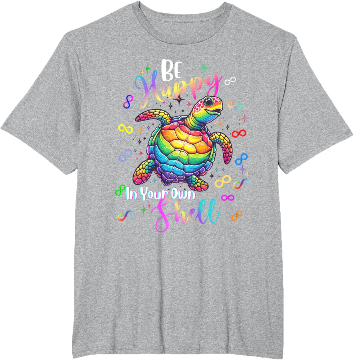 Rainbow Turtle Be Happy In Your Own Shell Autism Awareness