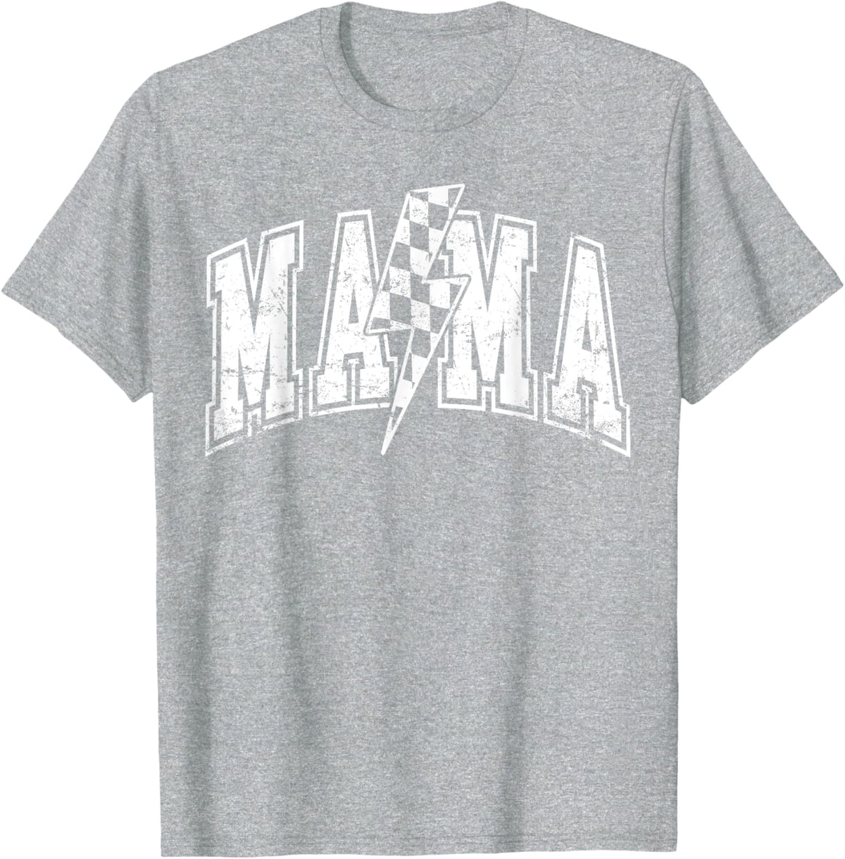 Mama Lightning Bolt Checkered Varsity Mom Women Mother&#39;s Day Mother Shirt