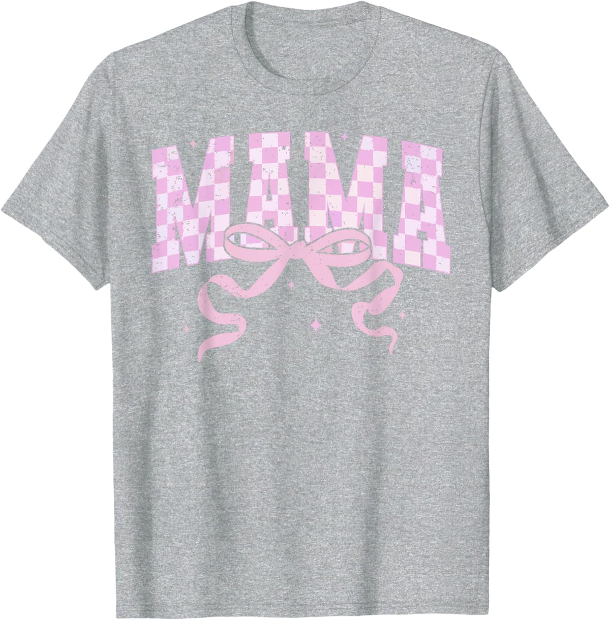 Retro Checkered Mama Coquette Mother&#39;s Day Pink Bow