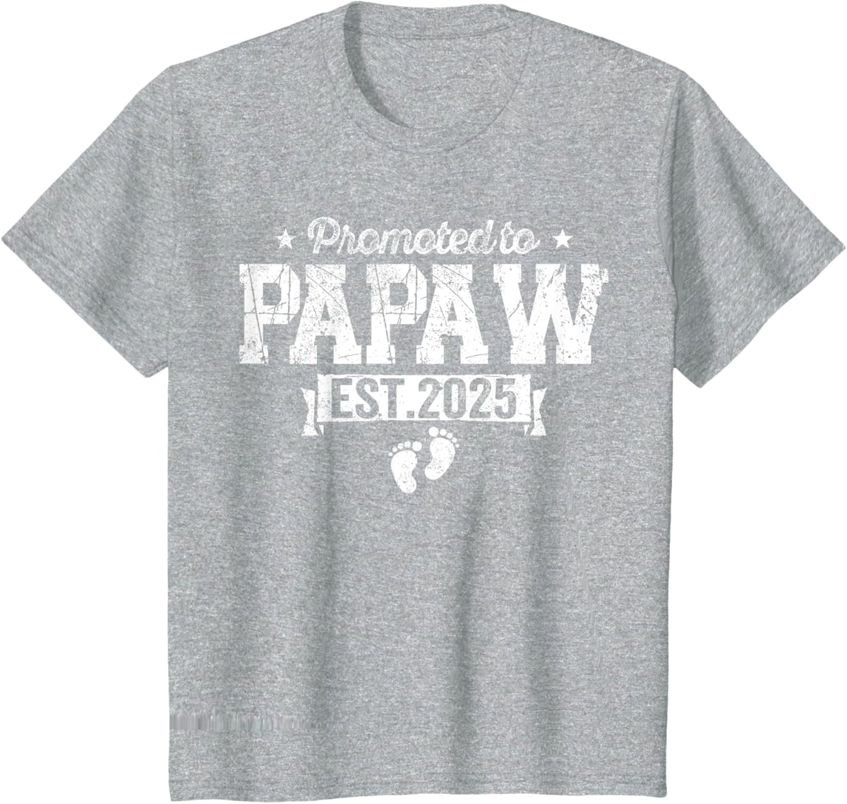 Retro Promoted To Papaw 2025 New Papaw First Father&#39;s Day T-Shirt, Small, Black