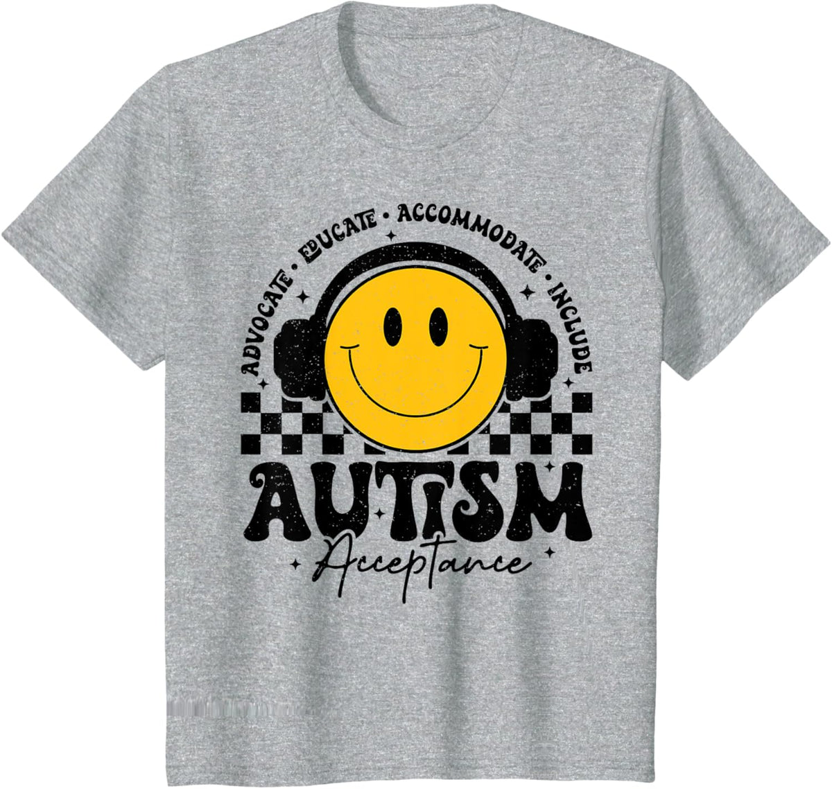 Kids Autism Awareness Acceptance Smile Face Autistic Teacher Kids