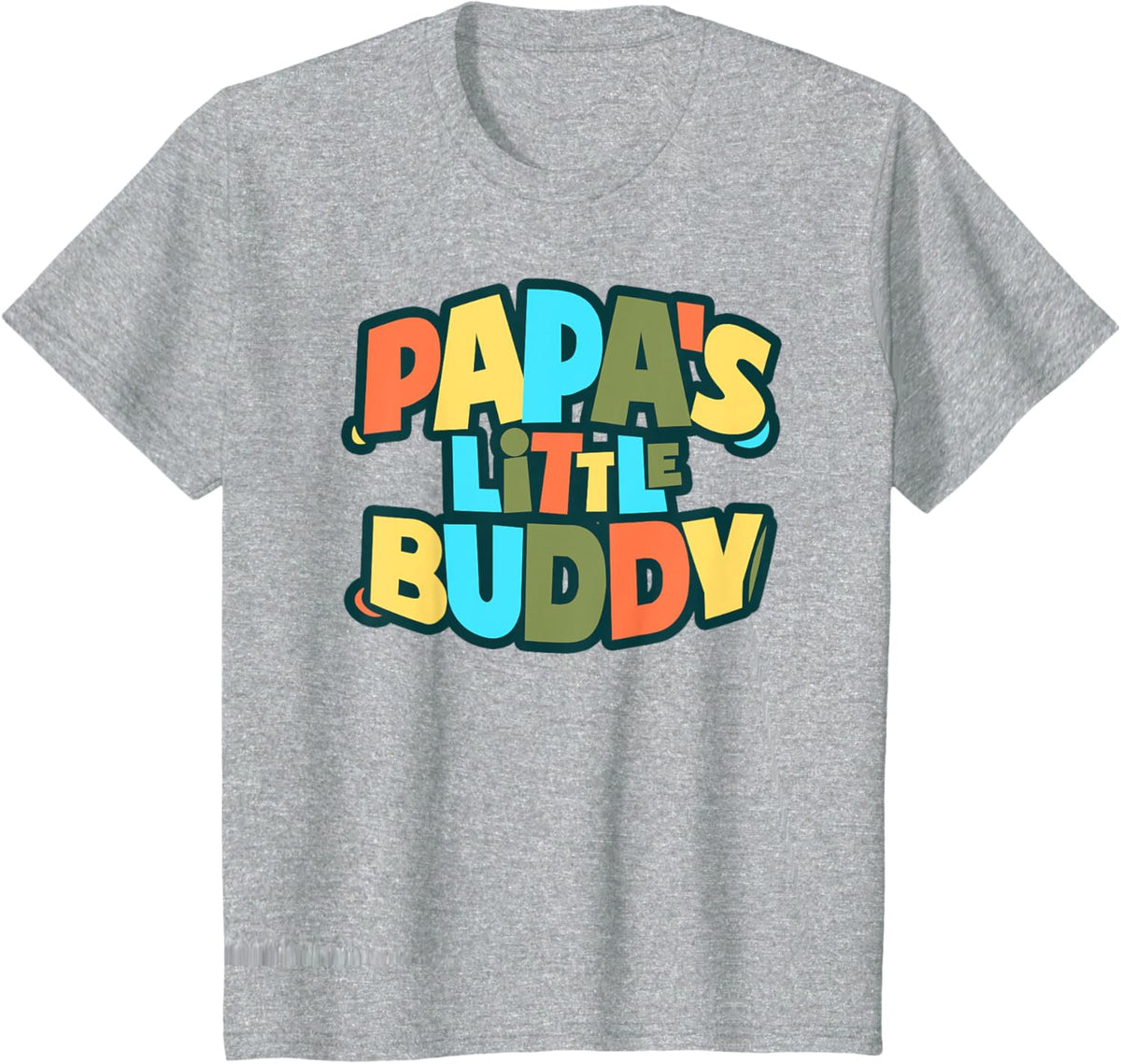 Kids Papa&#39;s Little Buddy Shirt Cute Toddlers Fathers Day Outfit