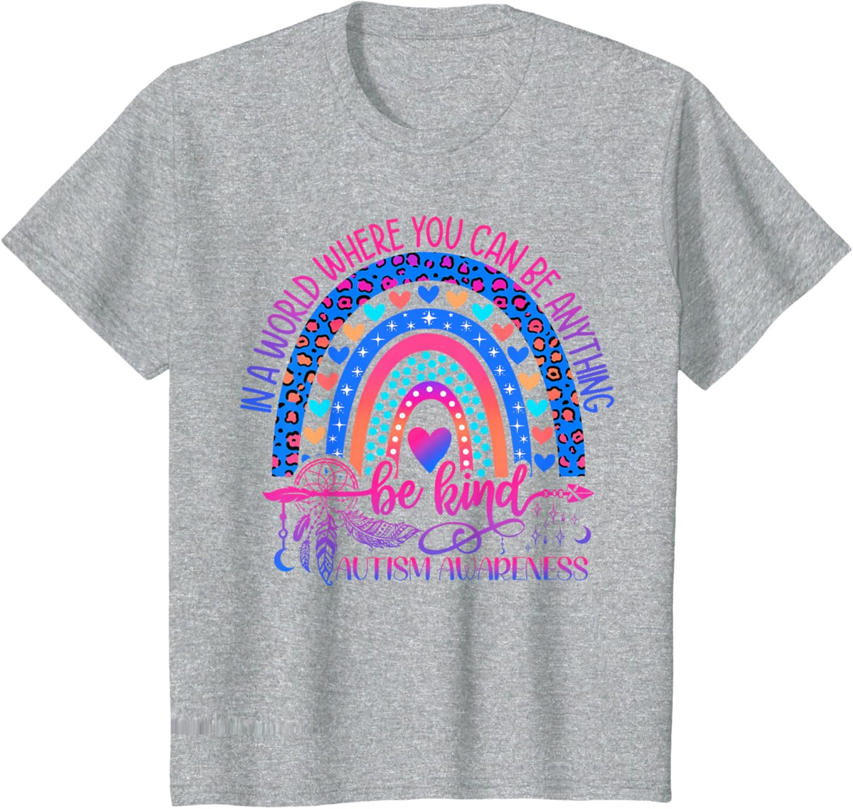 Autism Awareness Be Kind Leopard Rainbow Choose Kindness