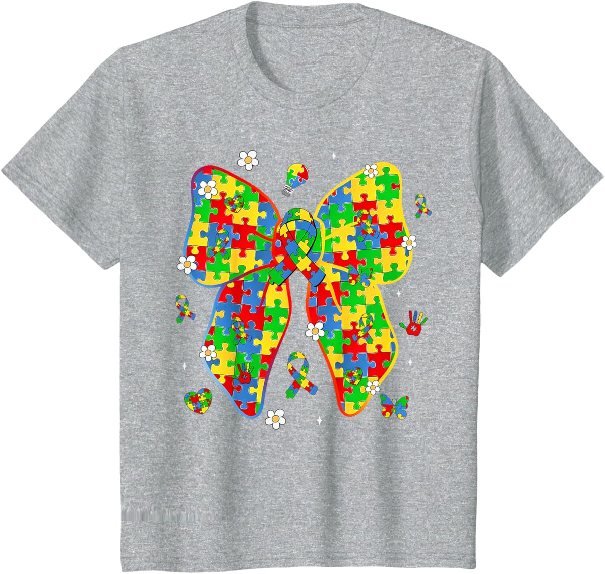 Autism Awareness Coquette Bow Puzzle Bow Women Kids Girl Boy