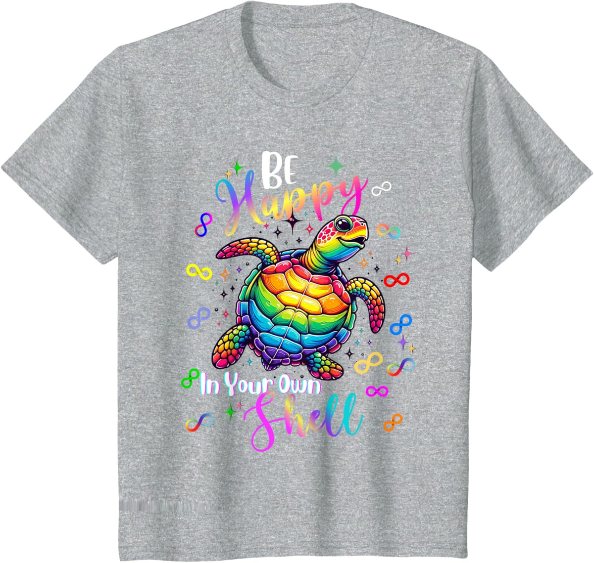 Rainbow Turtle Be Happy In Your Own Shell Autism Awareness