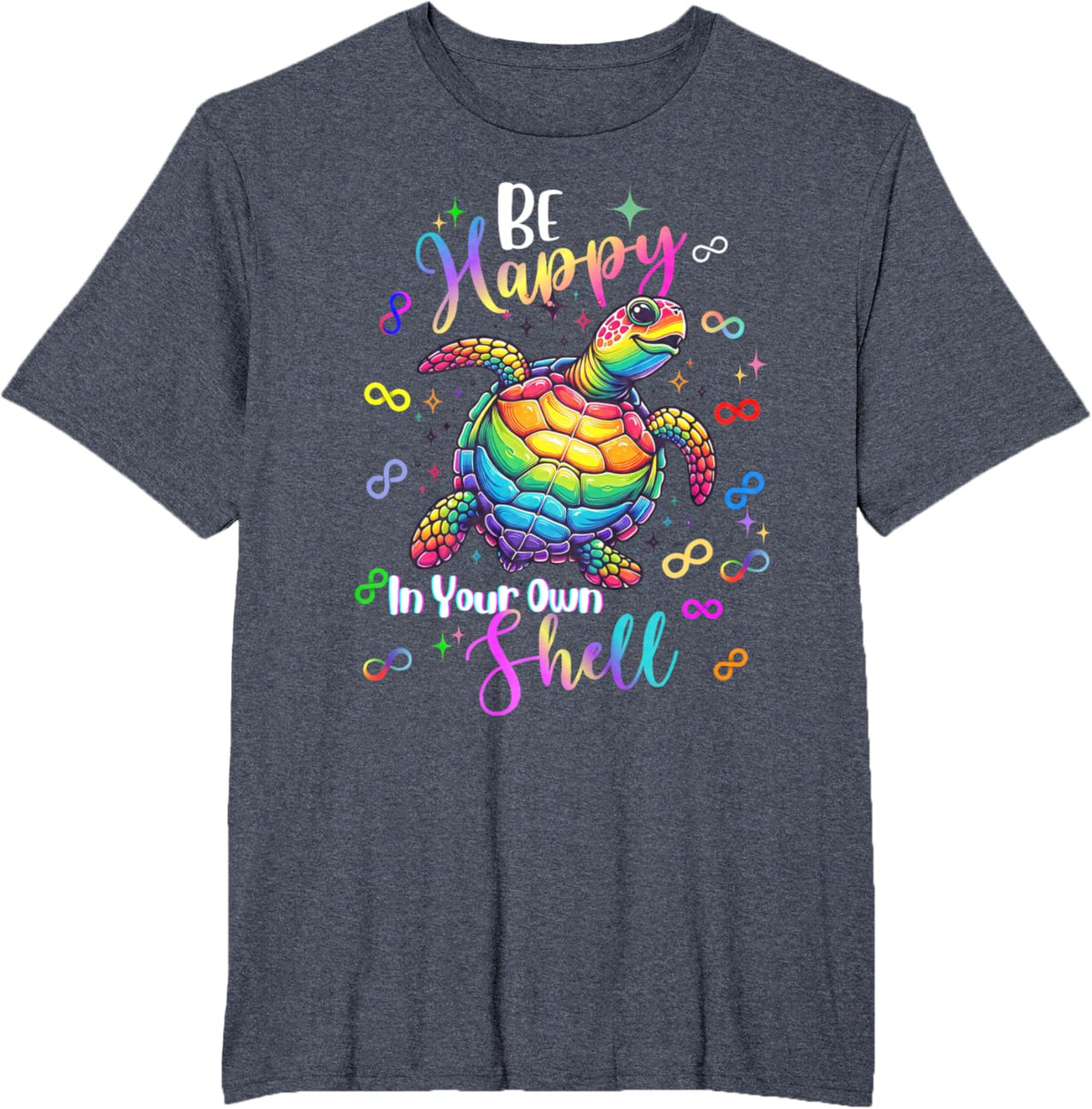 Rainbow Turtle Be Happy In Your Own Shell Autism Awareness