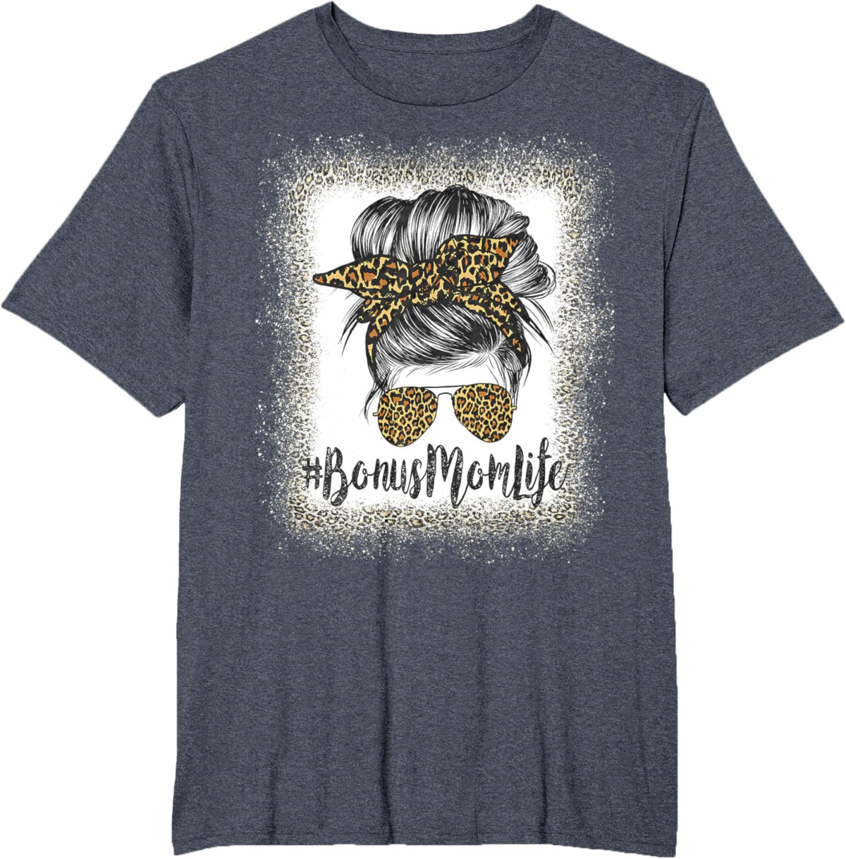 Bonus Mom Life Hair Bandana Glasses Leopard Mother&#39;s Day T