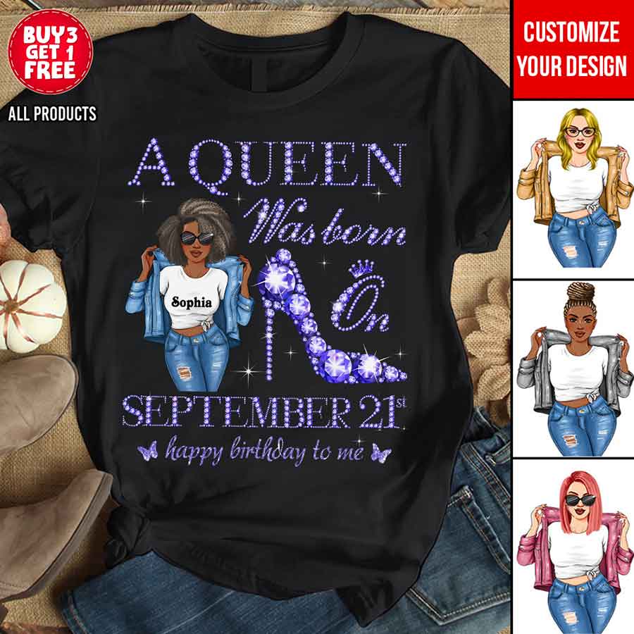 September Birthday Shirt, Custom Birthday Shirt, Queens are Born In September, September Birthday Shirts For Woman, September Birthday Gifts-YPT-HCT