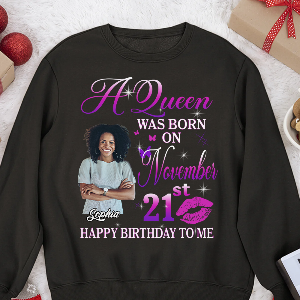 November Birthday Shirt, Custom Birthday Shirt, Queen Was Born In November Birthday Shirts For Woman