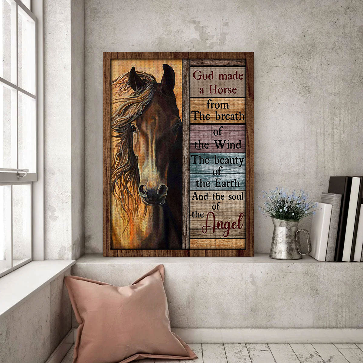 God Made A Horse From The Breath Of The Wind Canvas With Frame