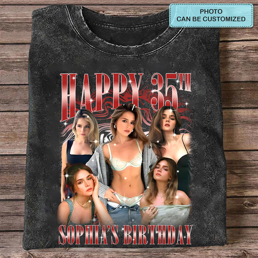 35th Birthday Shirts For Her, Personalised 35th Birthday Gifts, 1989 T Shirt, 35 And Fabulous Shirt, 35th Birthday Shirt Ideas, Gift Ideas 35th Birthday Woman-YPT-TLT