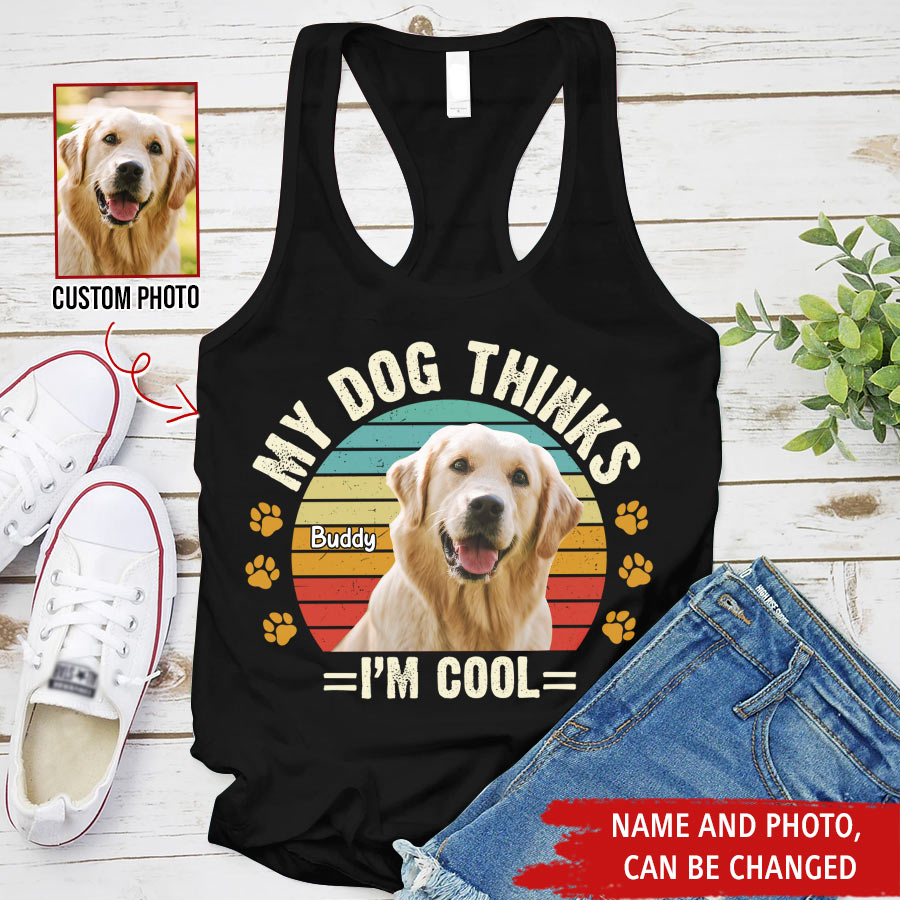 Custom Dog Mom Shirt Customized Dog Photo &amp; Text Personalized Upload Dog Photo Shirt